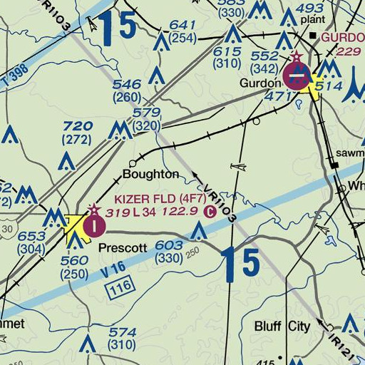 FAA VFR chart of Cox Creek, AR