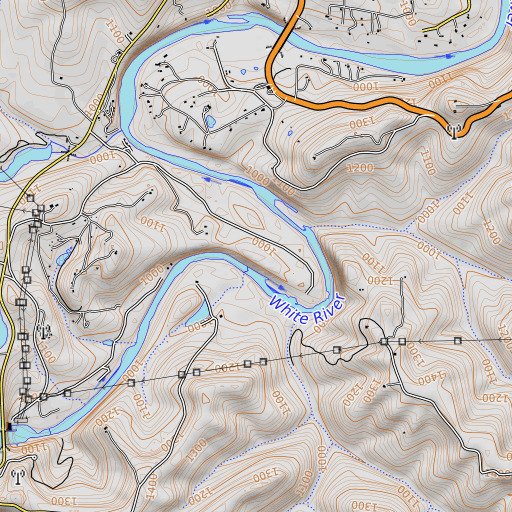 OpenTopoMap map of Crane Roost Bluff, AR