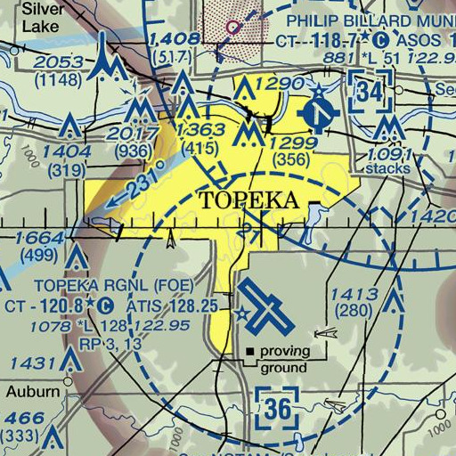 FAA VFR chart of White Lakes Plaza, KS