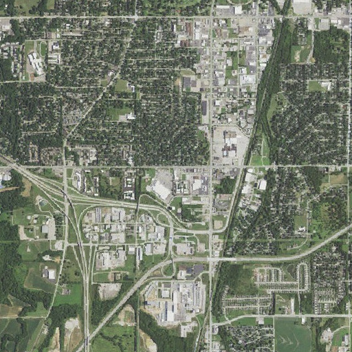 Aerial imagery of White Lakes Plaza, KS