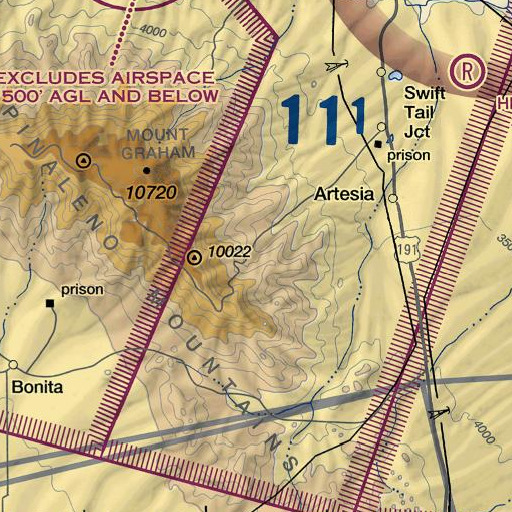 FAA VFR chart of Adams Flat, AZ
