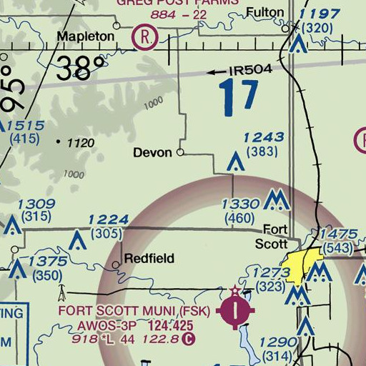 FAA VFR chart of Centerville School (historical), KS
