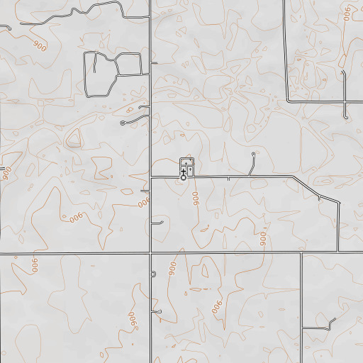 OpenTopoMap map of Centerville School (historical), KS