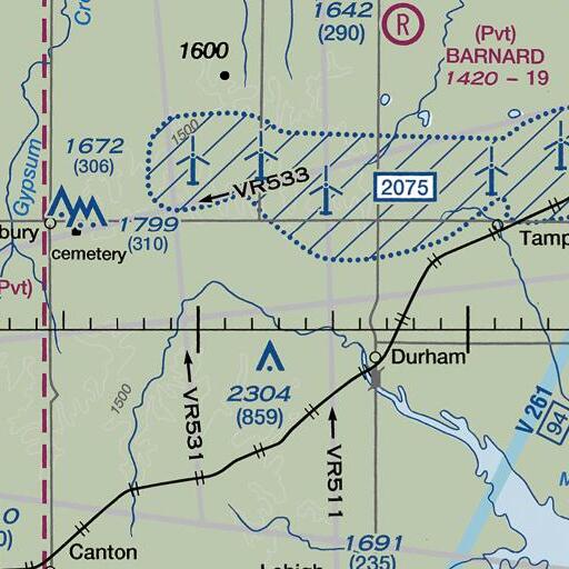 FAA VFR chart of Silverfeld School (historical), KS