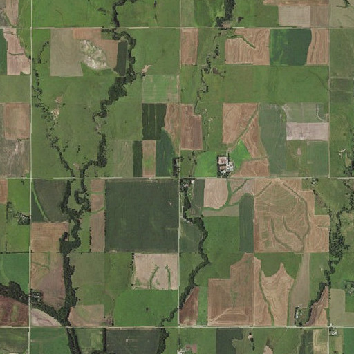 Aerial imagery of Silverfeld School (historical), KS
