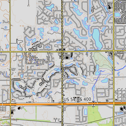 OpenTopoMap map of Plainview School (historical), KS