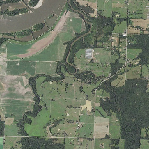 Aerial imagery of Doctors Creek, AR