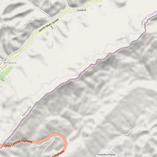 OpenStreetMap map of Austin Gap, KY