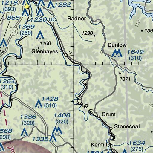 FAA VFR chart of Baker Gap School, KY