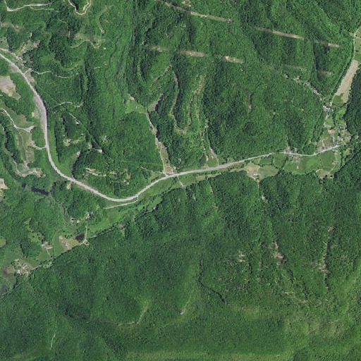 Aerial imagery of Barn Branch, KY