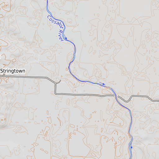 OpenTopoMap map of Dry Creek, AR