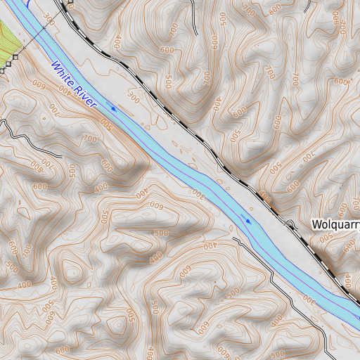 OpenTopoMap map of Dry Creek, AR