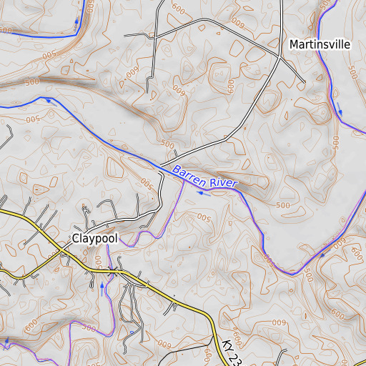 OpenTopoMap map of Bays Fork, KY