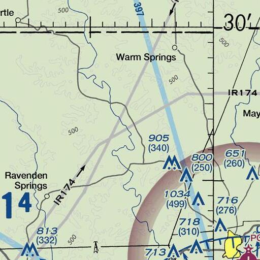 FAA VFR chart of Dry Creek, AR