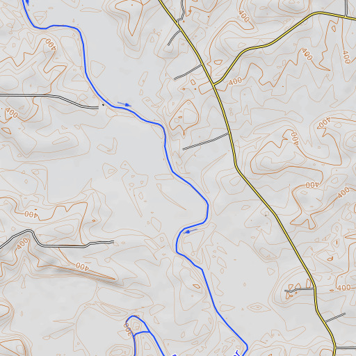 OpenTopoMap map of Dry Creek, AR