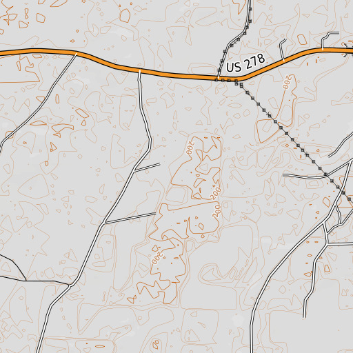 OpenTopoMap map of Dunn Creek, AR