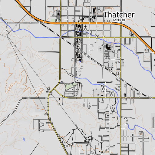 OpenTopoMap map of Frye Creek, AZ