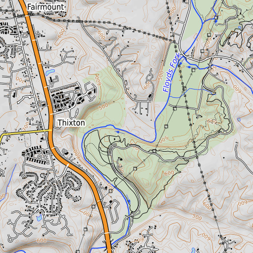 OpenTopoMap map of Big Run, KY