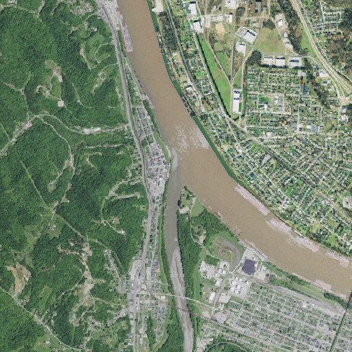 Aerial imagery of Big Sandy River, KY