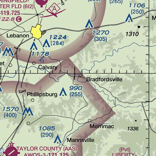 FAA VFR chart of Big South Fork, KY