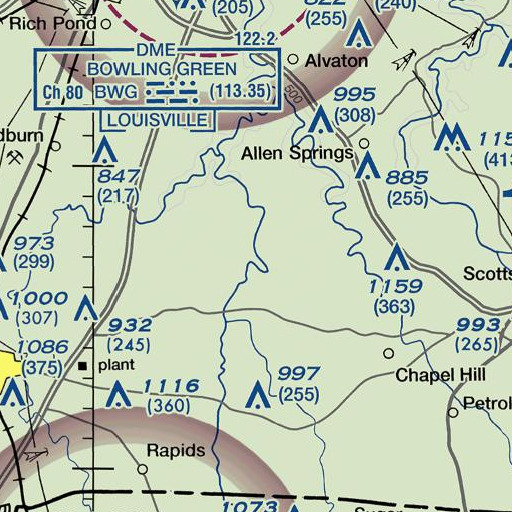 FAA VFR chart of Big Spring Branch, KY