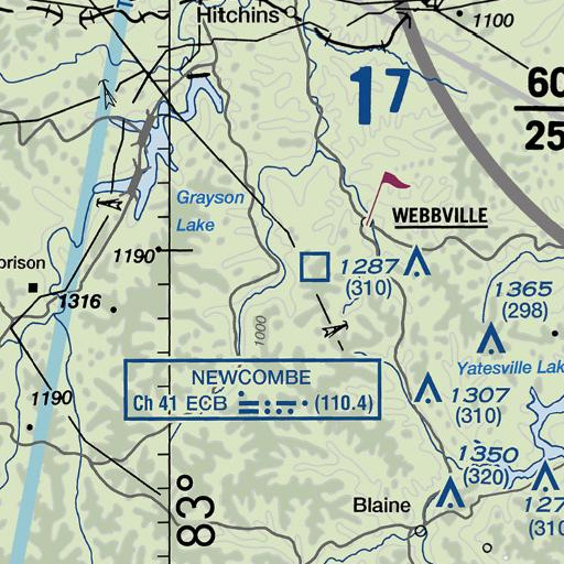 FAA VFR chart of Blaine Trace, KY