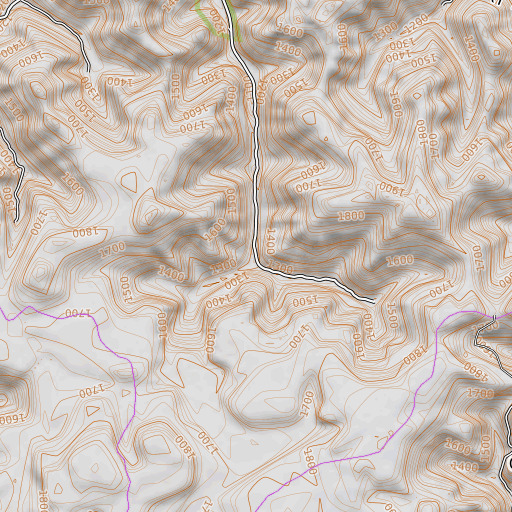 OpenTopoMap map of Blair Branch, KY
