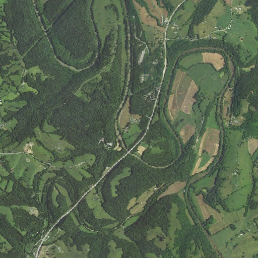 Aerial imagery of Blue Licks Spring, KY
