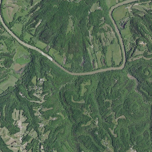 Aerial imagery of Blue Run, KY