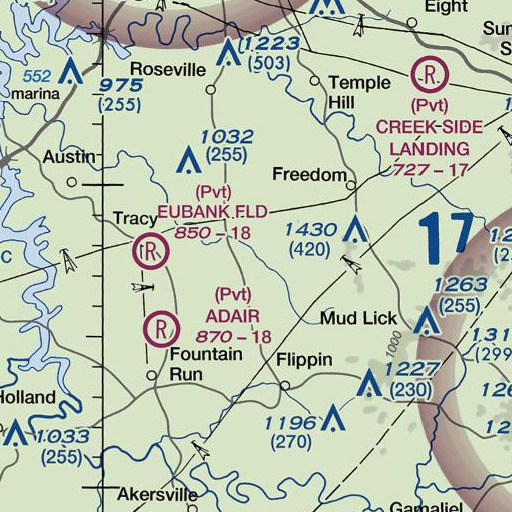FAA VFR chart of Blue Spring, KY