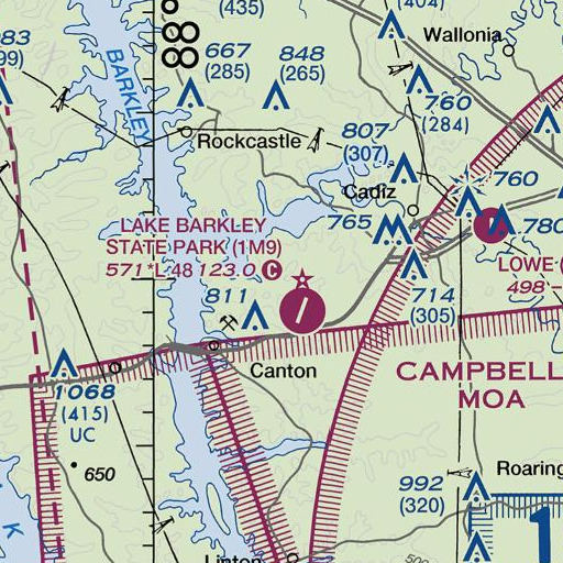FAA VFR chart of Blue Spring, KY