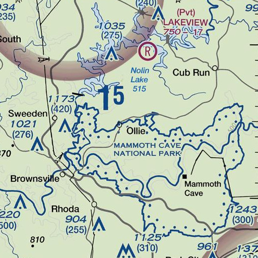 FAA VFR chart of Blue Spring, KY