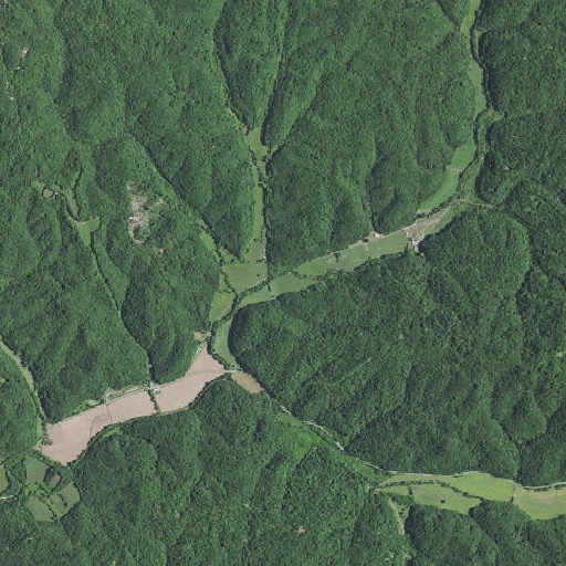 Aerial imagery of Blythe Branch, KY