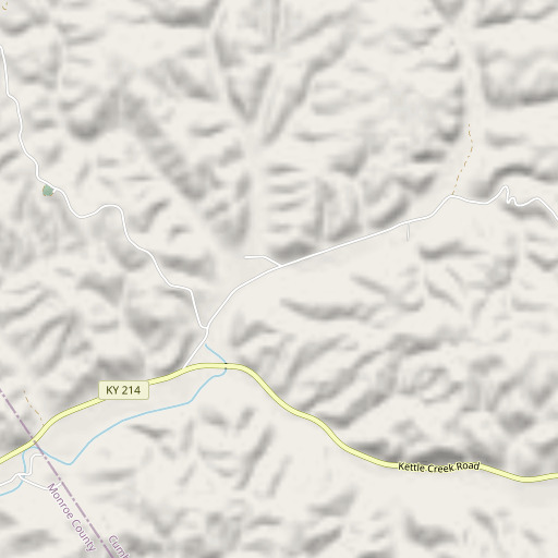 OpenStreetMap map of Blythe Branch, KY