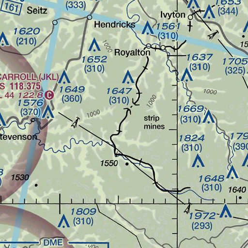 FAA VFR chart of Boardinghouse Branch, KY
