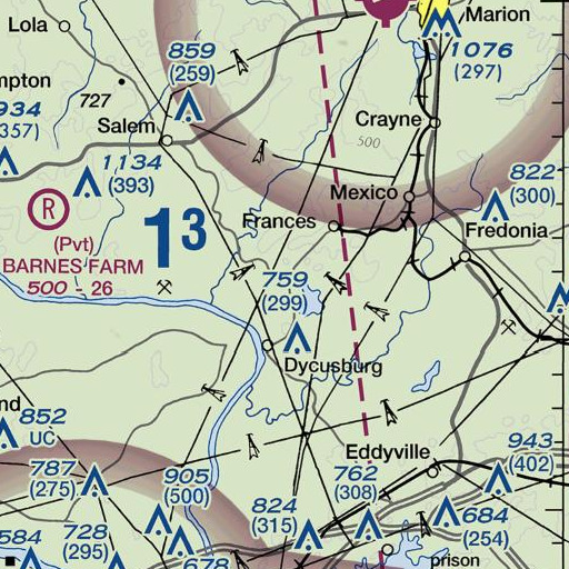 FAA VFR chart of Boaz School, KY