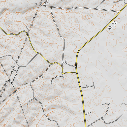 OpenTopoMap map of Boaz School, KY