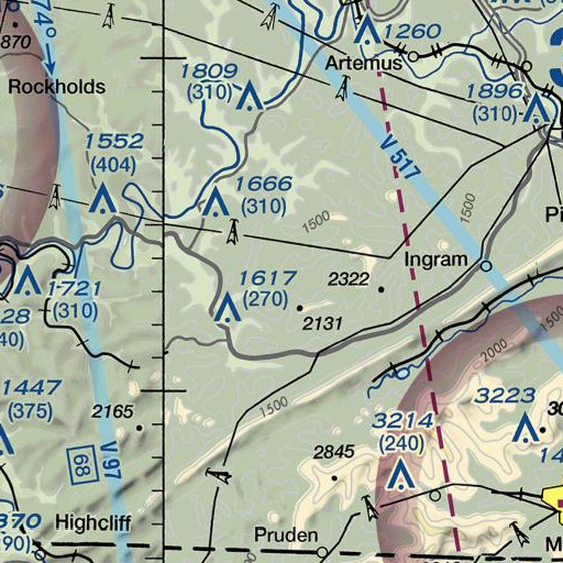 FAA VFR chart of Bob Bray Mountain, KY