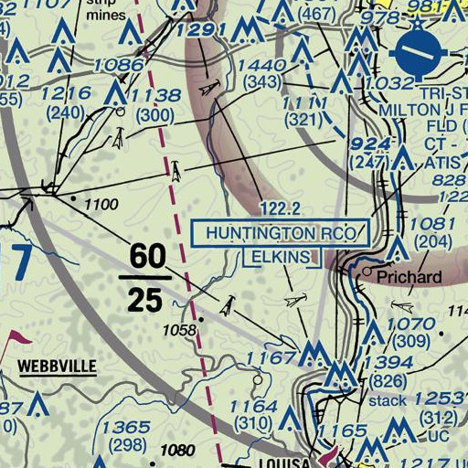 FAA VFR chart of Bolts Fork, KY