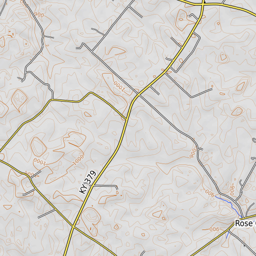 OpenTopoMap map of Bradley School, KY