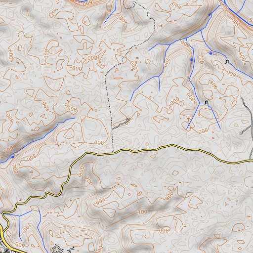 OpenTopoMap map of Bransford Spring, KY
