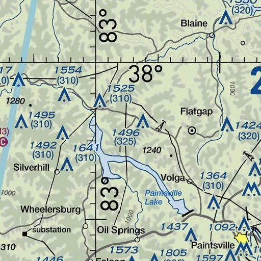 FAA VFR chart of Brier Fork, KY