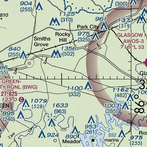 FAA VFR chart of Brushy Fork, KY