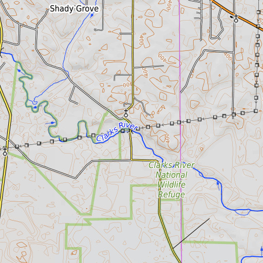 OpenTopoMap map of Bryan Ford Bridge, KY