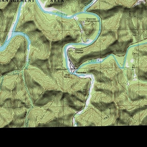USGS 24K topo map of Buffalo Creek, KY