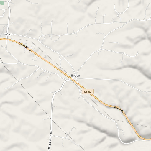OpenStreetMap map of Bybee, KY