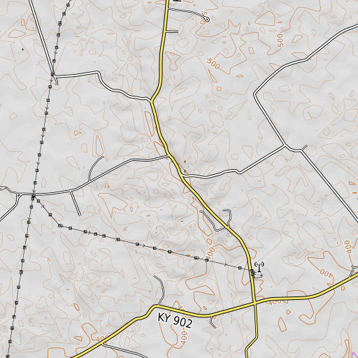 OpenTopoMap map of Caldwell Spring, KY
