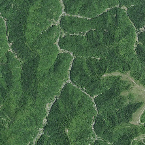 Aerial imagery of Caleb Fork, KY