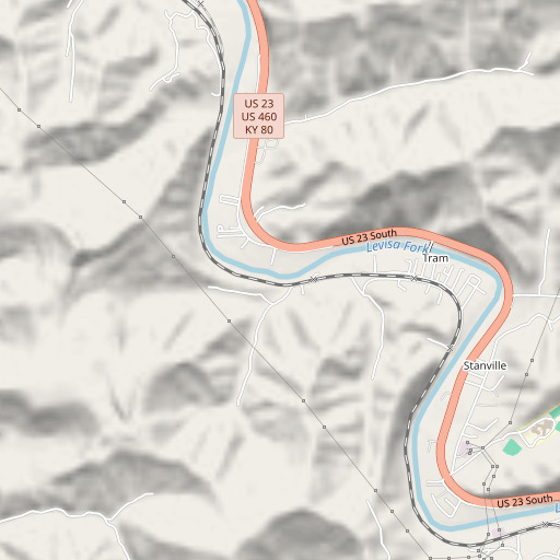 OpenStreetMap map of Camp Branch, KY