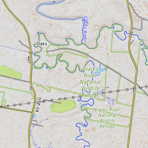 OpenTopoMap map of Camp Creek, KY